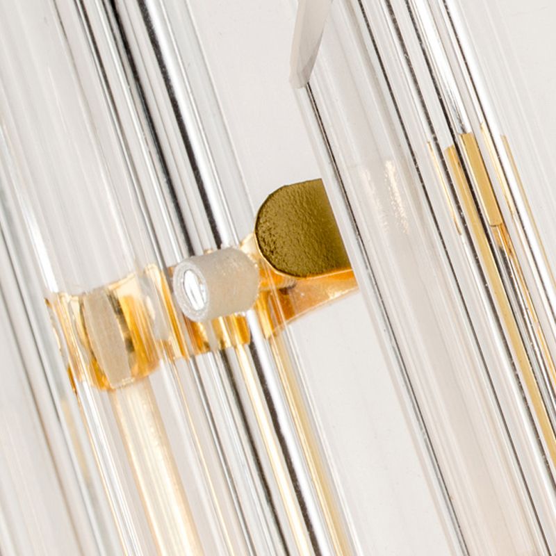 Simplicidad Luz de luz Spline con lámpara de pared posmoderna de sombra de cristal transparente