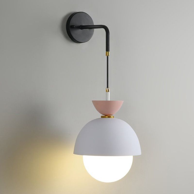 Modern Globe Shape Wall Sconce Lights 1 Light Wall Light for Dining Room
