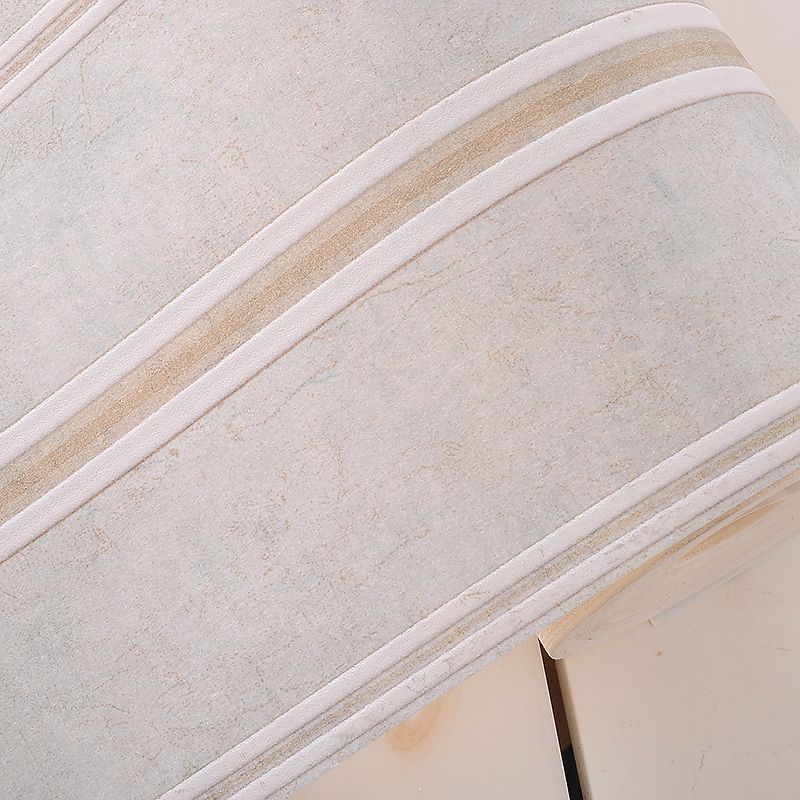 Minimalist Striped Wallpaper in Soft Color Living Room Wall Decor, 33' L x 20.5" W