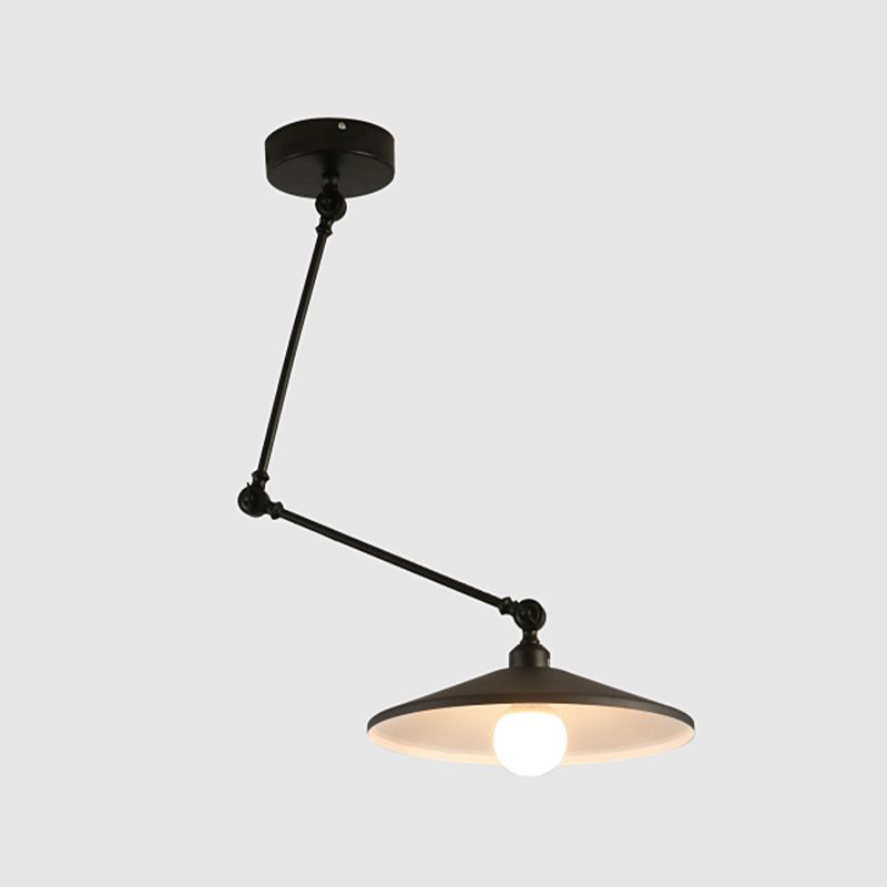 Stile industriale Lampada a sospensione in metallo pieghevole a 1 luce con ombra geometrica