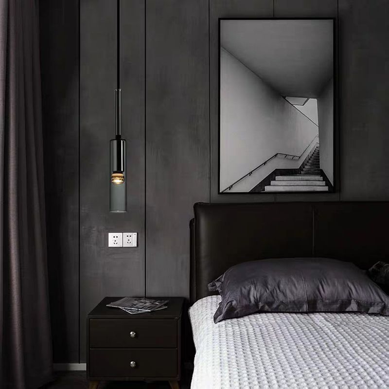 Cylinder Shade Hanging Light Modern Style Pendant Light pour le salon