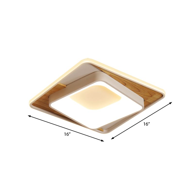 Modern Slim Rechthoek Plafond Lamp Acryl LED Flush Mount Light in het wit voor slaapkamer foyer