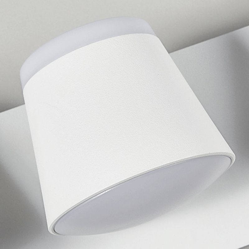 Nordic Style Aluminum Wall Light Geometry Cylinder Rotatable Wall Lamp for Bedroom