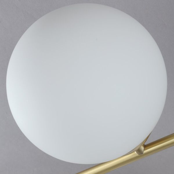 Glass Round Night Table Lamp Minimalist Style Table Light for Bedroom