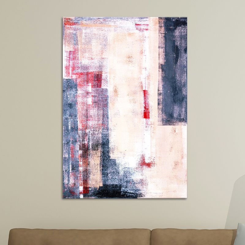 Inspiring Color-Blocking Painting for Living Room Abstract Canvas Wall Art, Textured