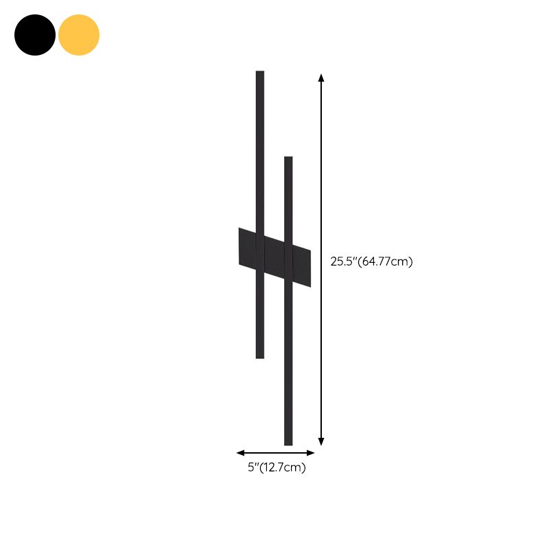 Minimalism Brass Wall Sconce Linear LED Sconce Lighting for Living Room