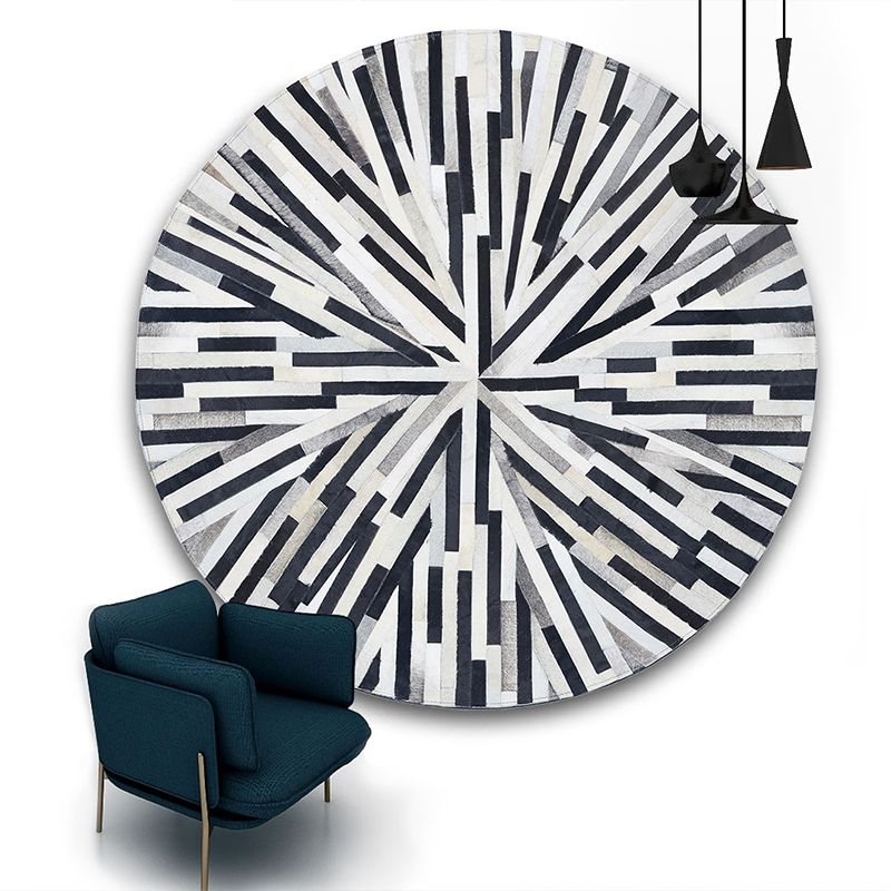 Multicolor kreativer Teppich Kuhladenstreifen bedruckte Bereich Teppich Haustierfreundlicher Maschinenwaschableie für Dekoration