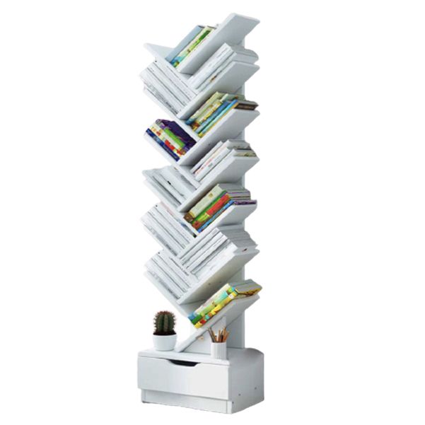 7.87"W Bookshelf Closed Back Contemporary Style Bookcase for Office Home