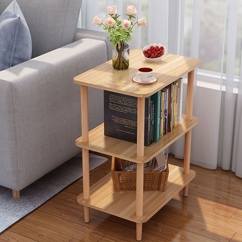 Engineered Wood 4 Legs End Table 2/3-tier Side Table for Living Room