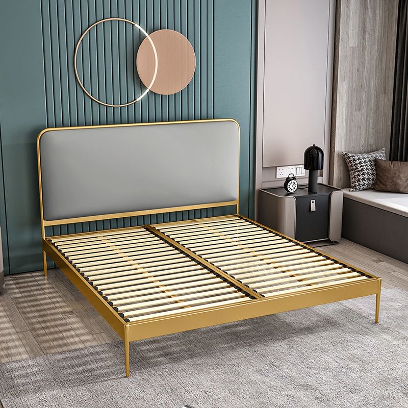 Metal Low Profile Bed Frame 43.31-inch H Wire-Grid Bed with Headboard