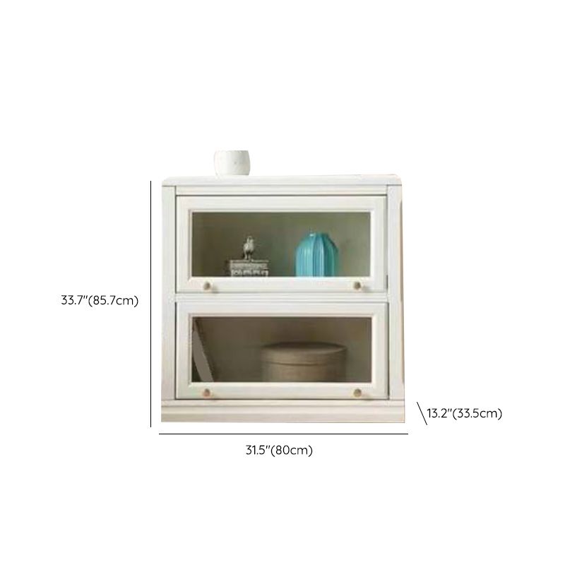 White Standard Bookcase Contemporary Wooden Bookshelf with Shelves