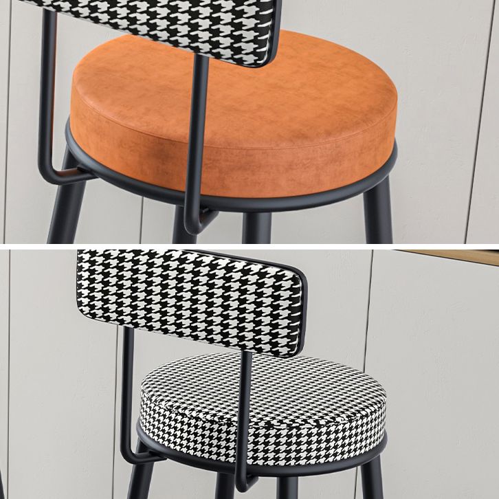 Modern Style Bar-stool Round Counter Bar Stool with Metal Legs