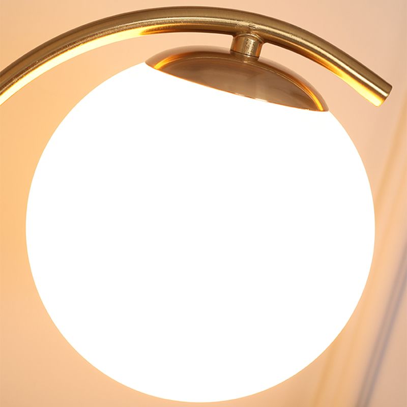 Verre de lampe de table sphérique moderne 1 lumière de table légère