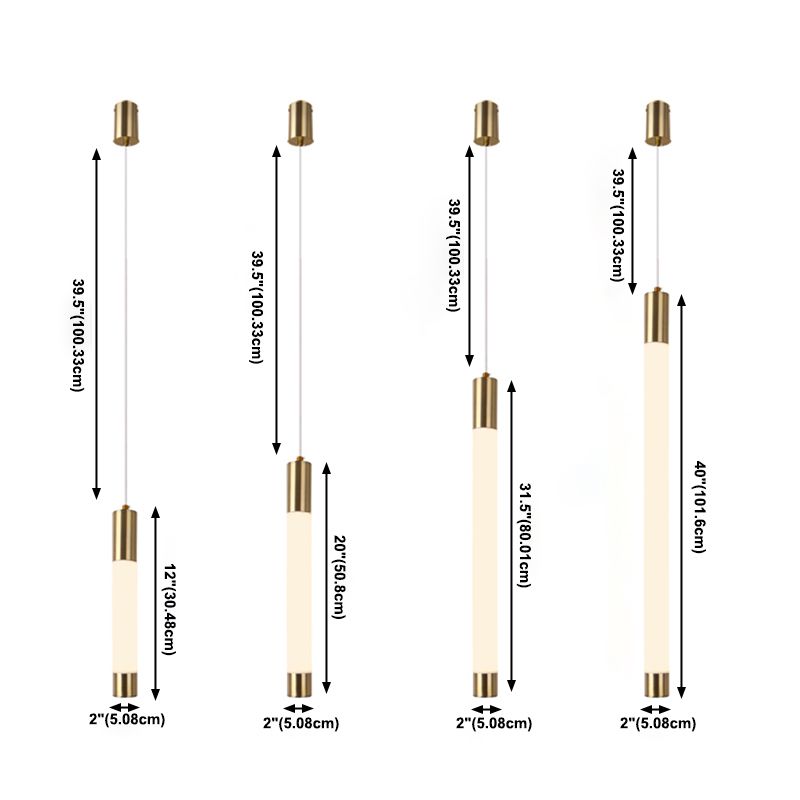 Lampada a sospensione di luce calda/bianca Simplicità Illuminazione a sospensione in oro bianco per camera da letto
