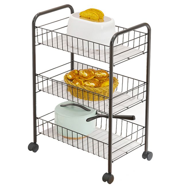 Modern Etagere Metal Bookcase Open Back Bookshelf for Balcony and Living Room