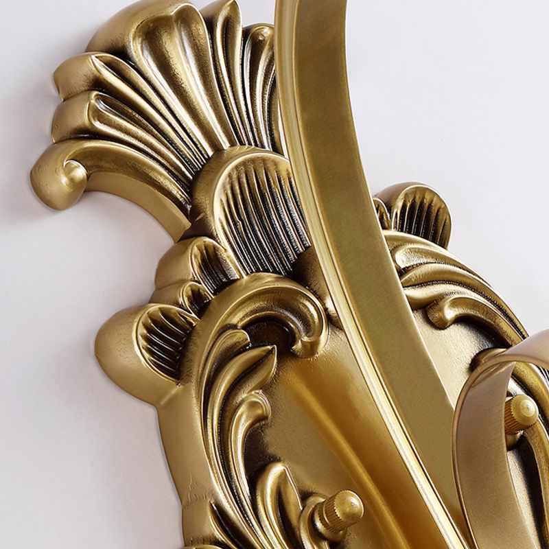 Modern Wall Lamp Copper Wall Mount Lamp with Glass Shade for Living Room