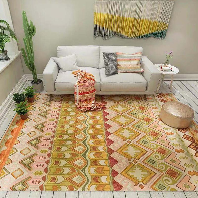 Multicolor Nostalgia Area Tapis Polyester Tribe Normatic Tribe Rapis de tapis lavable pour le salon