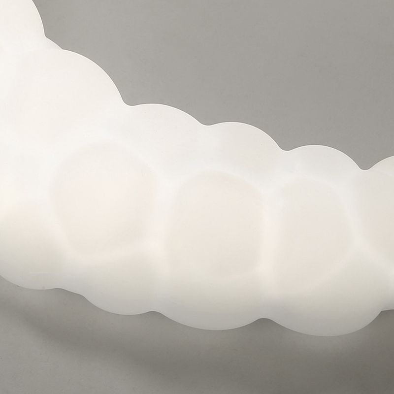 Crescent LED Flush Mount Acrylic Contemporary Ceiling Flush in Ivory White