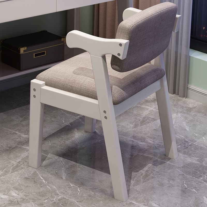 Contemporary Wood Dining Side Chair Home Open Back Dining Side Armchair