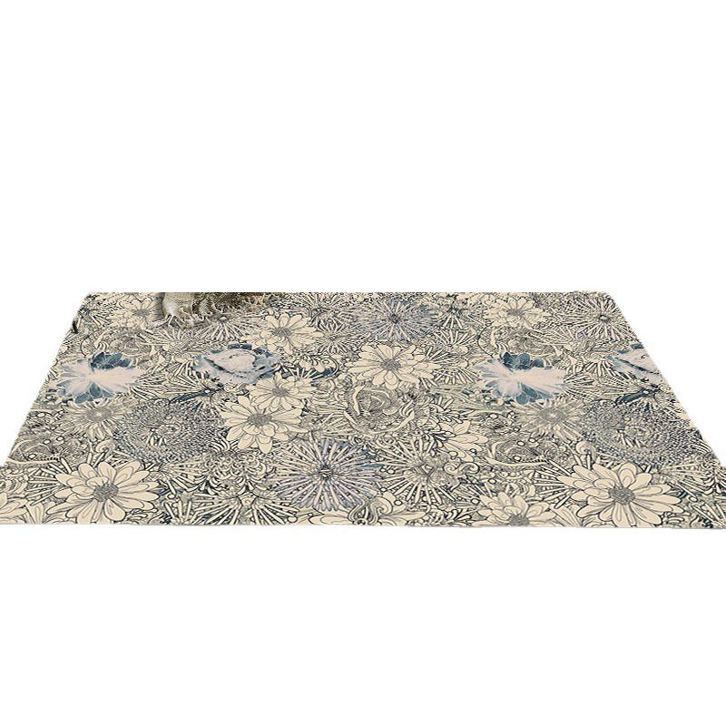 Brown Modern Rug Polyester Graphic Indoor Rug Tear Resistant Rug for Living Room