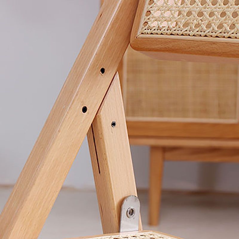 Silla de madera de haya de estilo tradicional, silla de cocina individual con respaldo abierto