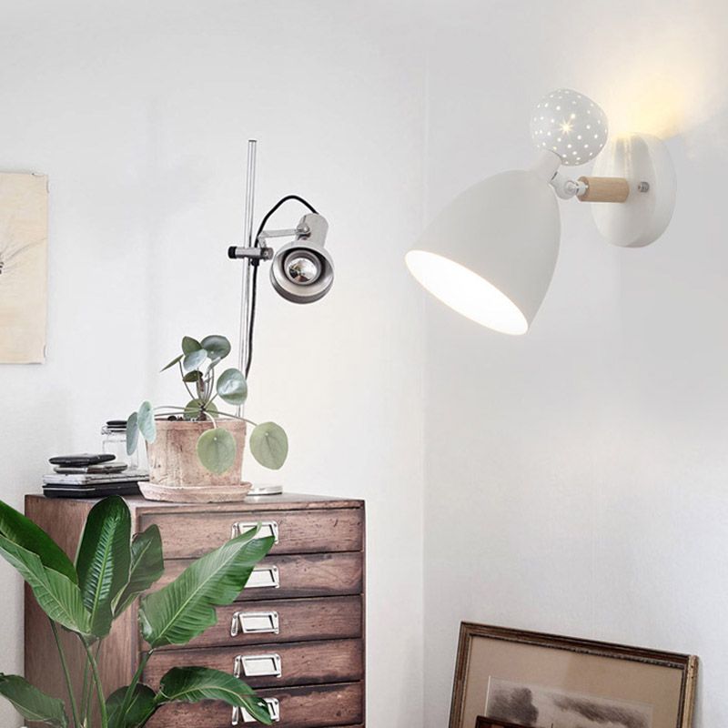 Cone-Shaped Sconce Light Fixture Modern Style Metal Wall Sconce Lighting for Bedroom