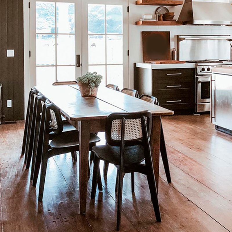 Traditional Solid Wood Side Chair Open Back Dining Side Chair