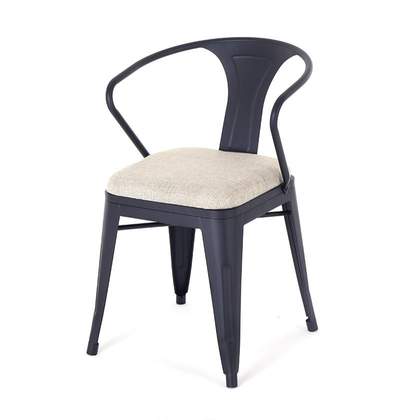 Chaise de salle à manger industrielle Slat de dossier de dos avec des jambes en métal pour un usage domestique