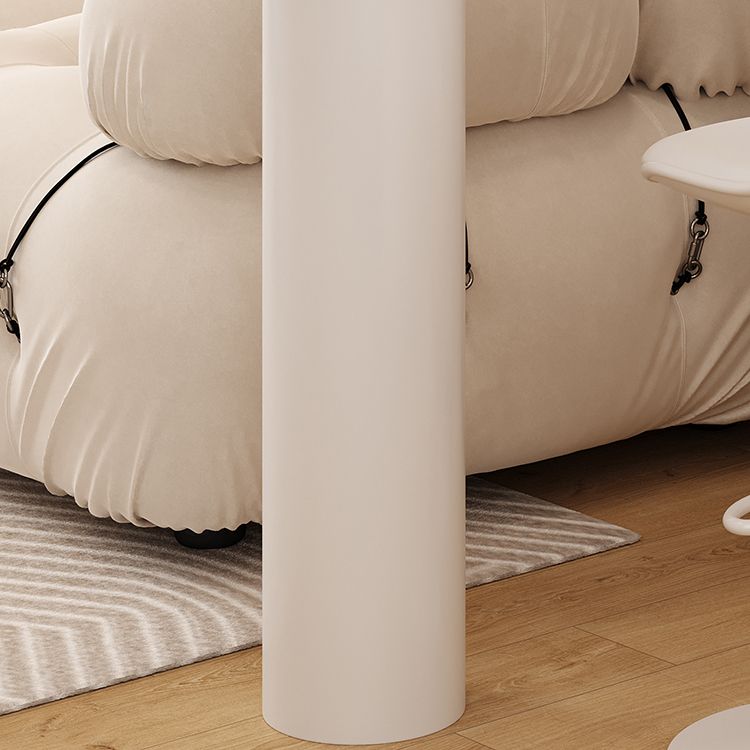 White Free Form Bar Table with Storage Base for Small Places