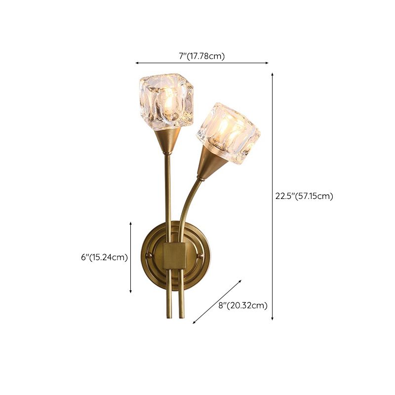 Unique Shape Wall Mount Light Fixture Modern Wall Mounted Lighting in Gold for Living Room