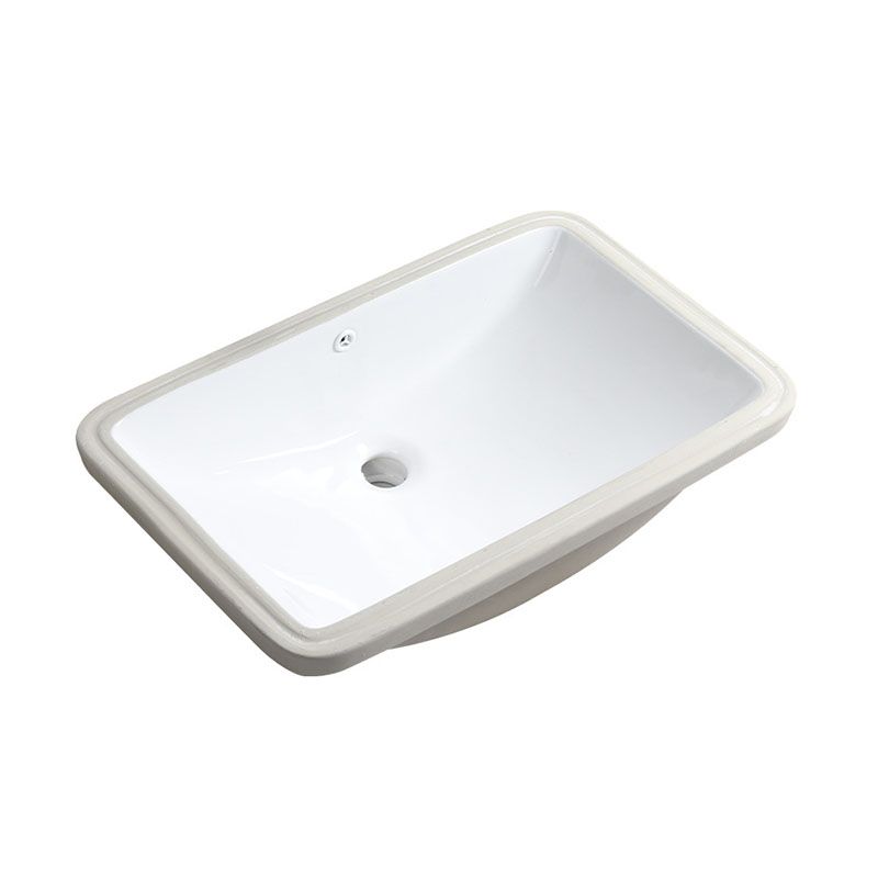Modern Porcelain Bathroom Sink Undermount Bathroom Sink in White(Not Including Faucet)