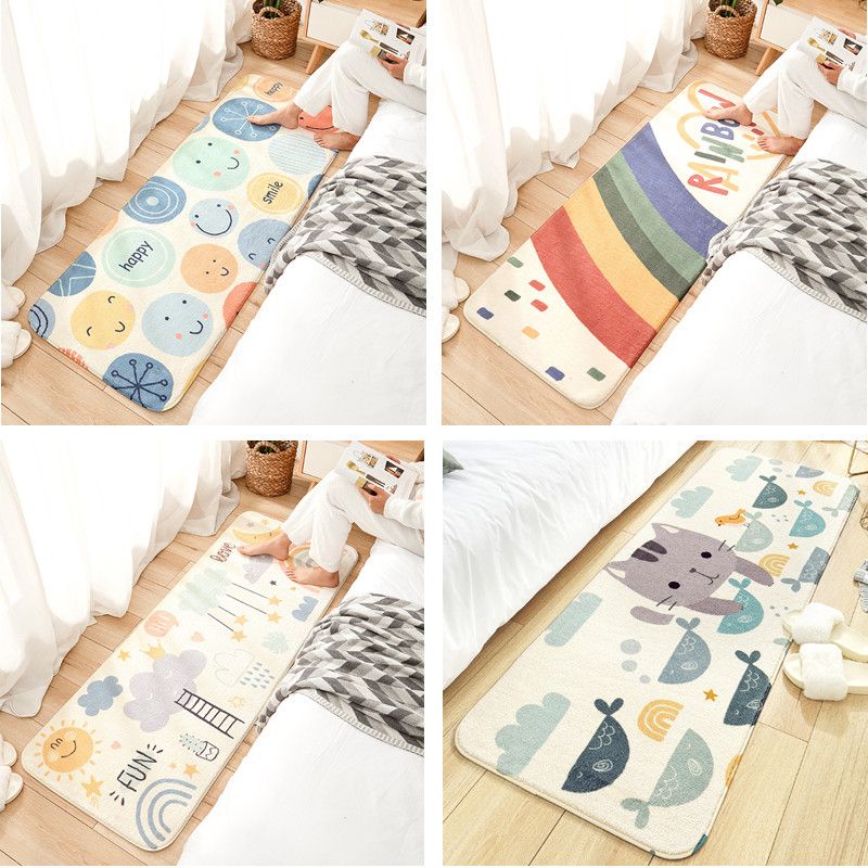 Multi-Color Contemporary Rug Lamb Wool Geometric Print Carpet Easy Care Pet Friendly Area Rug for Room