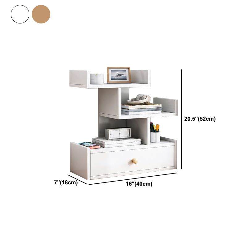 Engineered Wood Bookshelf Open Back Shelf Bookcase for Study Room