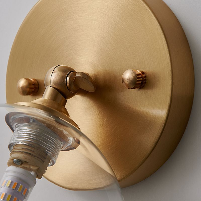1-Light Sconce Light Fixture Modern Style Metal Wall Lighting for Bedroom
