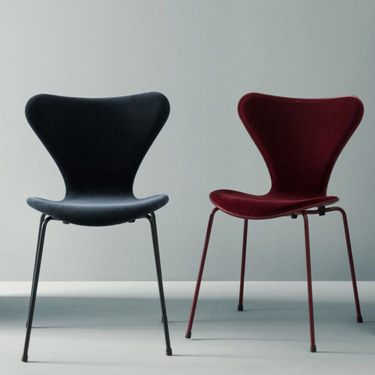 Sillas laterales sin brazos de diseño moderno, tela de lino con respaldo sólido, sillas de comedor