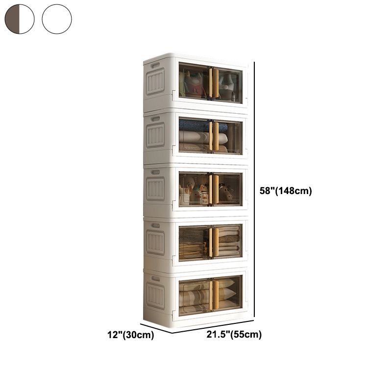 Contemporary Plastic Storage Cabinet Hinged Wardrobe Cabinet