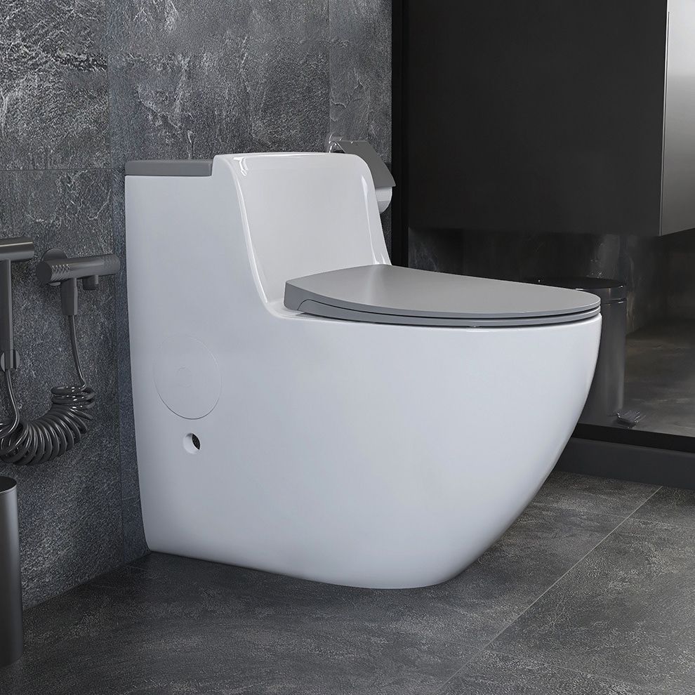 Modern Elongated Toilet Bowl Siphon Jet Flush Toilet with Seat