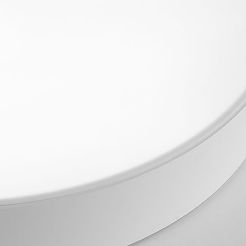 Plafonnier LED circulaire blanc en fer forgé de simplicité moderne avec abat-jour en acrylique