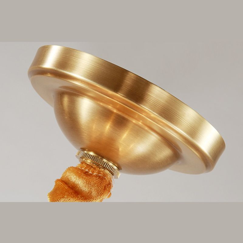 Metal Conical Hanging Pendant Light Traditional Dinning Room Pendant Chandelier in Gold