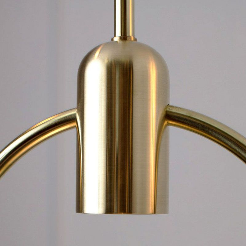 Designer LED Hangende lichte koperen koepel Hanglamp met glazen schaduw voor slaapkamer