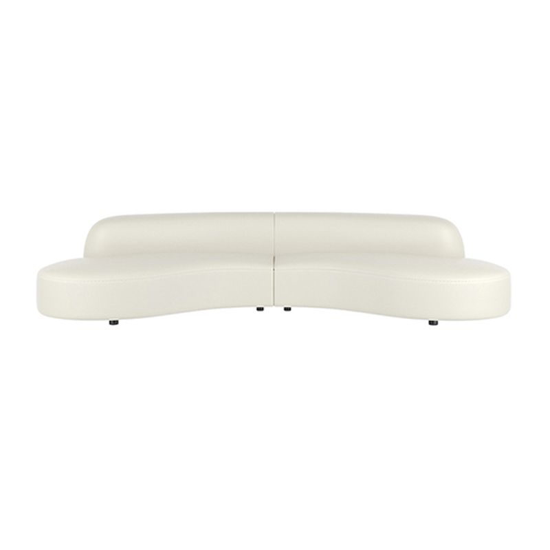 Scandinavian Beige Sectional Sofa with Tight Back Armless Sofa