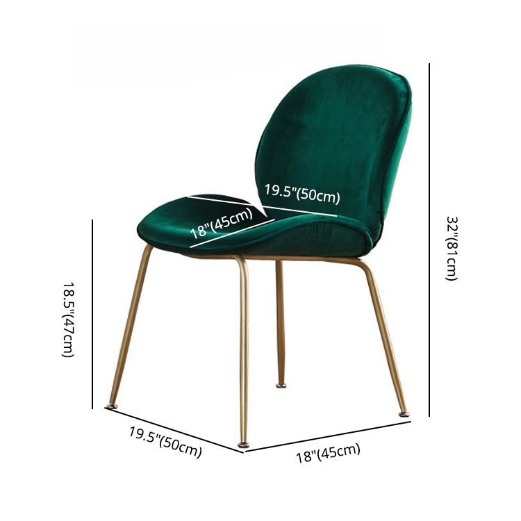 Metal Scandinavian Restaurant Side Chair Matte Finish Wingback Dining Chair