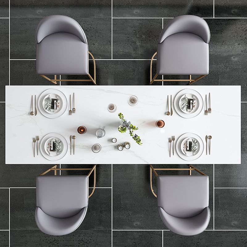 Glam Style Bistro Bar Table Faux Marble Bar Table for Living Room