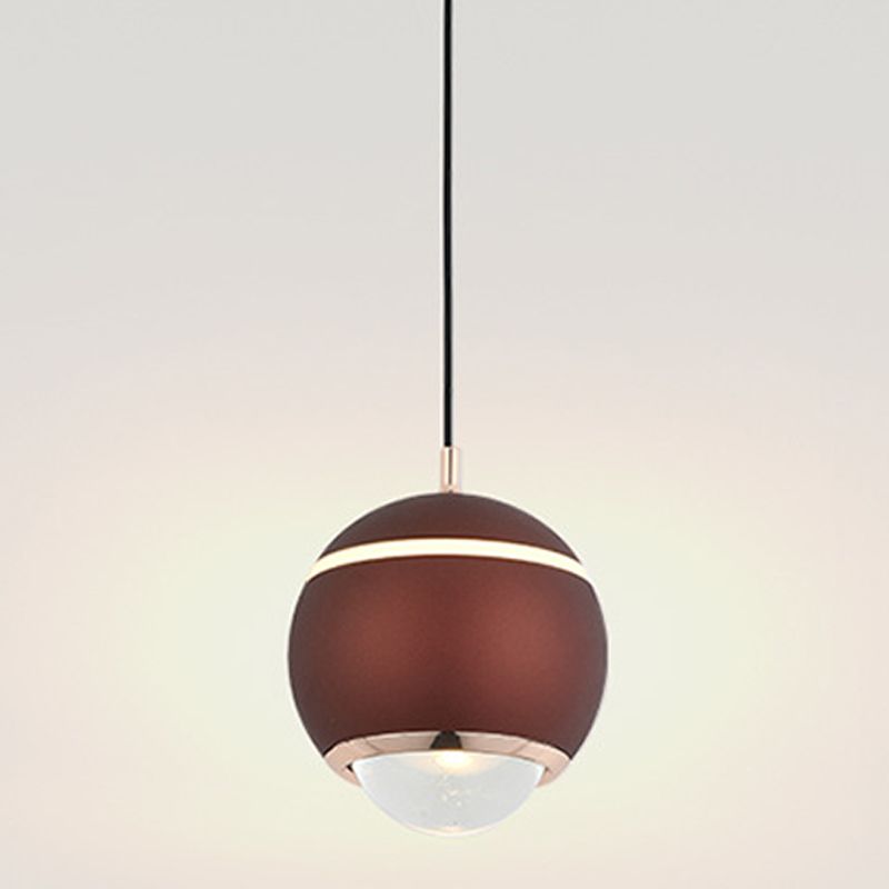 Spherical Shape Hanging Lighting Modern Style Metal 2 Light Hanging Lamp for Bedroom