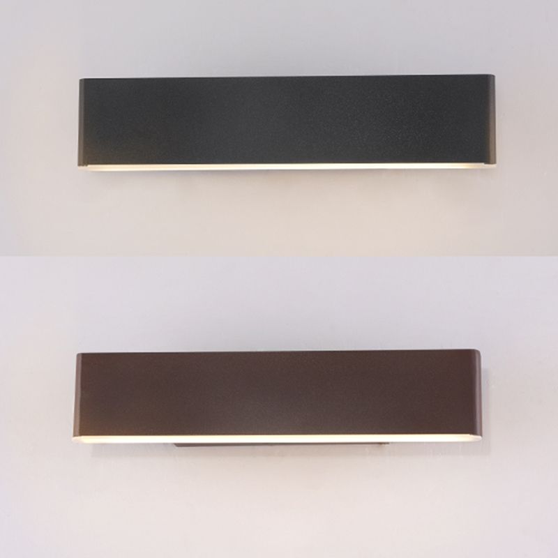 Lámpara de pared giratoria de LED creativo moderno apliques de pared rectangular de aluminio con sombra acrílica