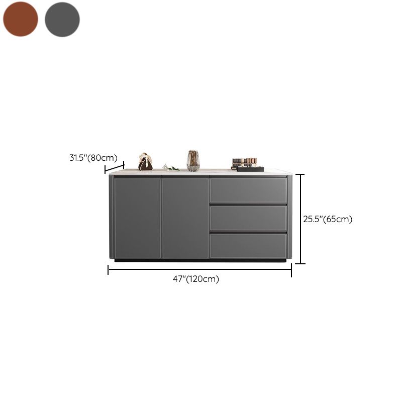 Modern Dining Room Kitchen Island Table Prep Table with Drawer