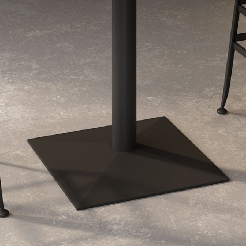 Indoor Industrial Bar Dining Table Square Metal and Wood Bar Table