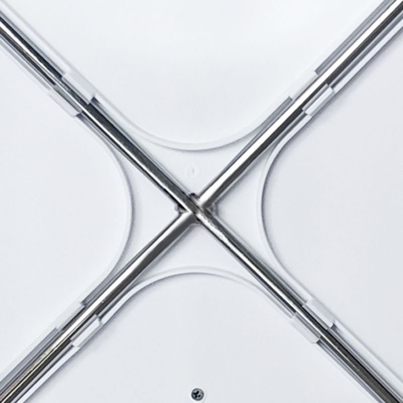 Lumbar Support Conference Chair Silver Steel Frame Armless Chair