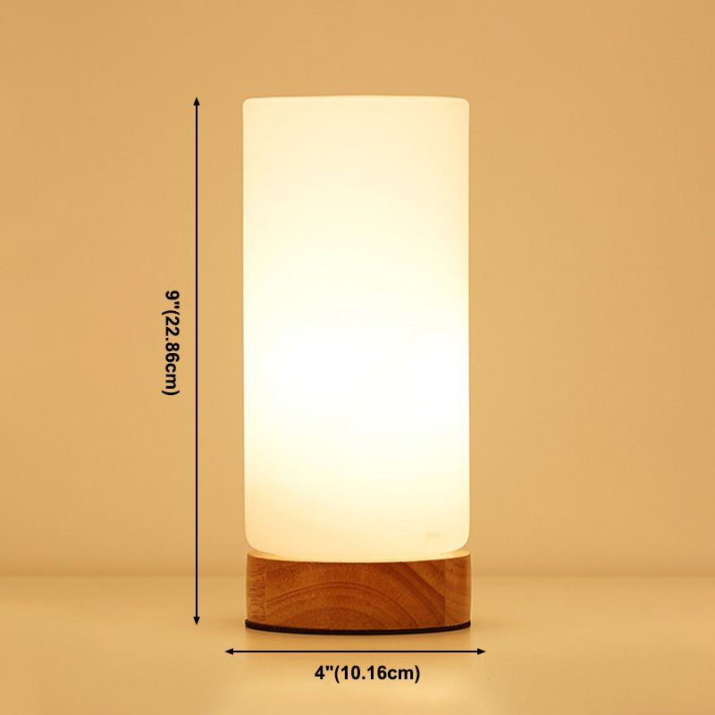 Modern Minimalism Table Light White Glass Bedroom Living Room Desk Lamp