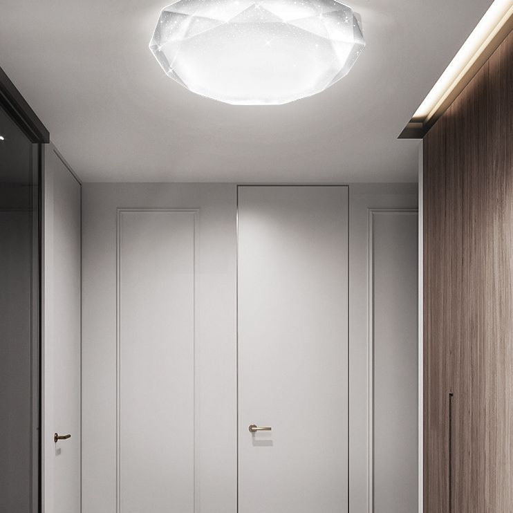 Lámparas de techo de acrílico contemporáneas con montaje empotrado geométrico para dormitorio